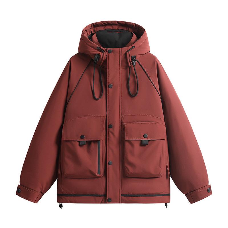 Men's High-Quality Cold-Proof Down Workwear Jacket - Convertible American Outdoor Design