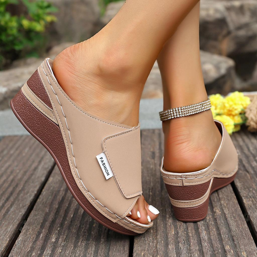 Women's Sandals 2026 Summer Women Soft Heels Sandals Low Platform Slippers Summer Sandalias Mujer Indoor Outdoor Footwear