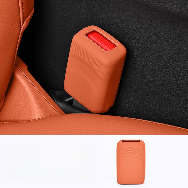 Car Safety Seat Belt Anti-Scratch Cover Silicone Button protective case Universal Car Seat Belt Socket Protective Cover