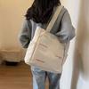 Fashionable Casual Canvas Bag Cartoon Letter Versatile Handbag Bento Bag