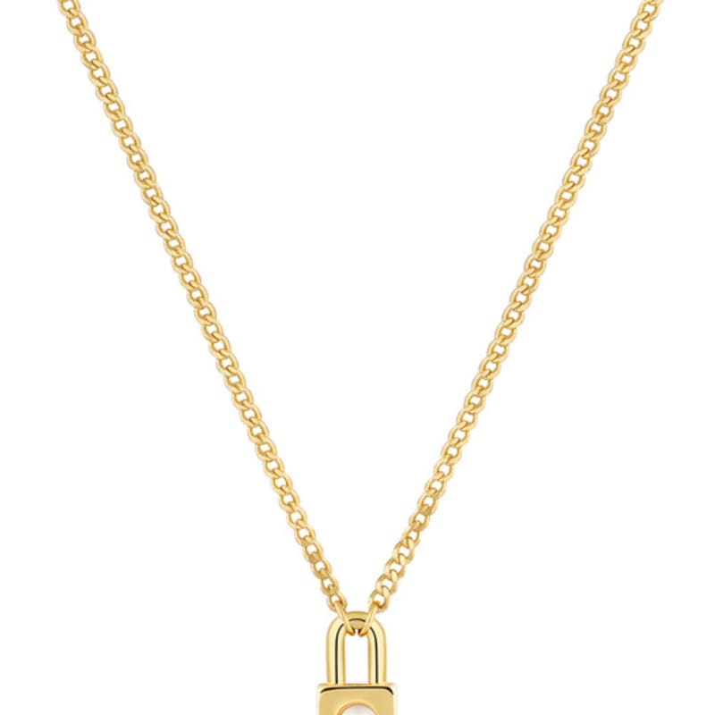 

ANIA HAIE Pearl Padlock 925 Silver Necklace N054-02G single type