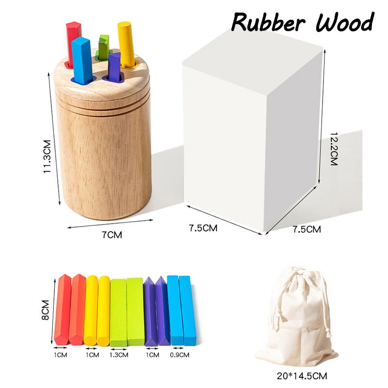 Baby Sinnesspiel Montessori Spielzeug Farbe Form Sortierbox Objektpermanenz Münzstab Parish Kinder Frühe pädagogische Holzspielzeuge