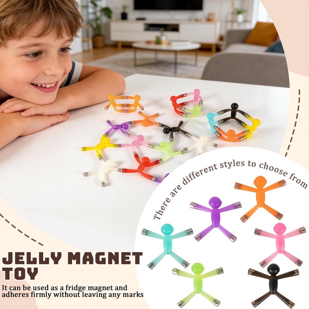 Flexible Sticky Wall Climbing Figures Pack of 6 Stretchy Toys for Kids Novelty Miniature Climber Figurines Party Favors Stress Relief Toy