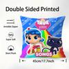 Husa de pernă T-True And The R-Rainbow Kingdom Pătrat Imprimată pe Ambele Părți Husa Pernă pentru Canapea Decor Cameră de Pat Acasă Cadou
