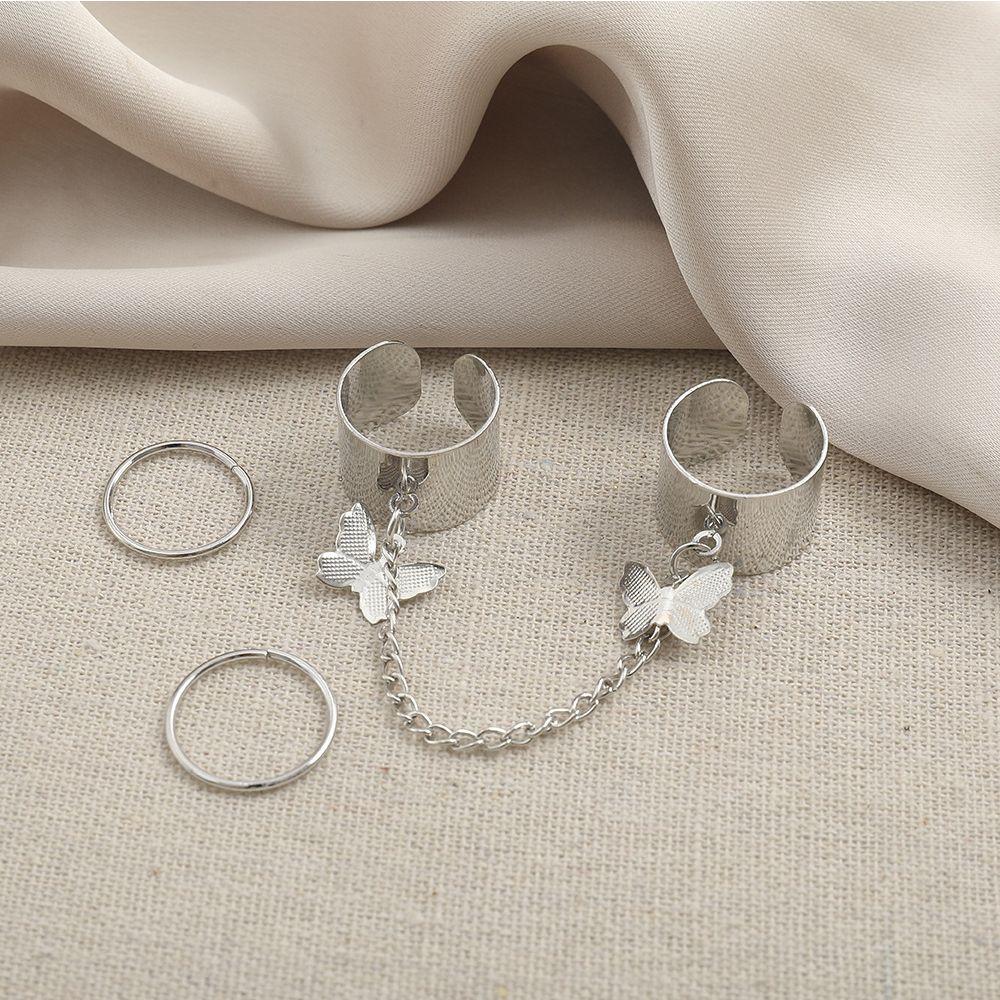 

Chain Open Ring Multi-layer Rings Set Women Jewelry Accessories Korean style Finger Buckle