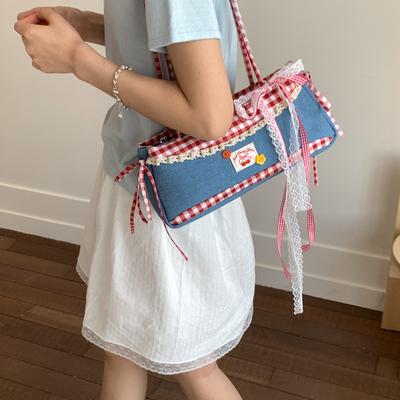Premium Damen Tasche 2025 neue Mode Kontrastfarbe vielseitige Schulter Achselhöhle tragbare Baguette Tasche