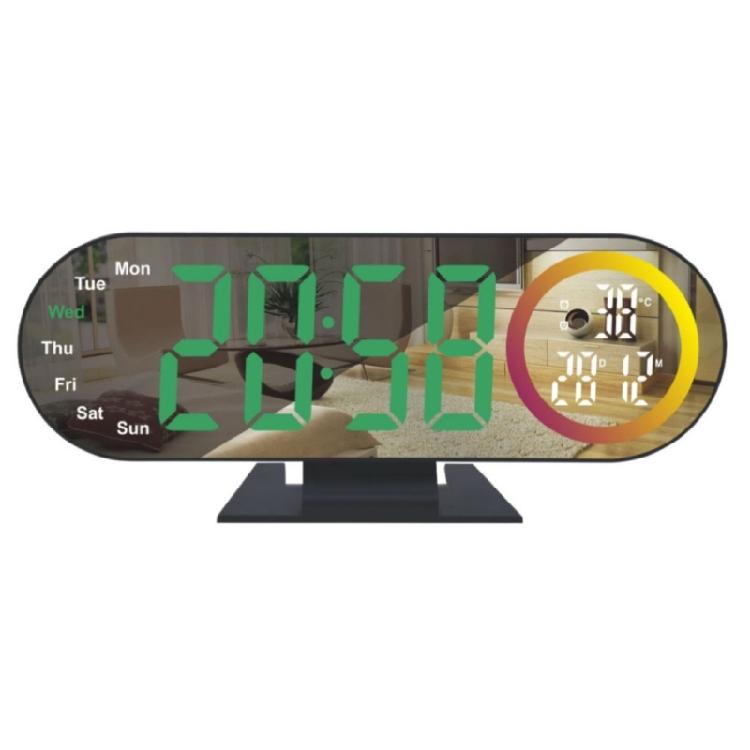 Projection Alarm Clock,Digital Clock with 180° Rotatables Projectors Duals Loud Alarm Clock with Night Lights Bedroom