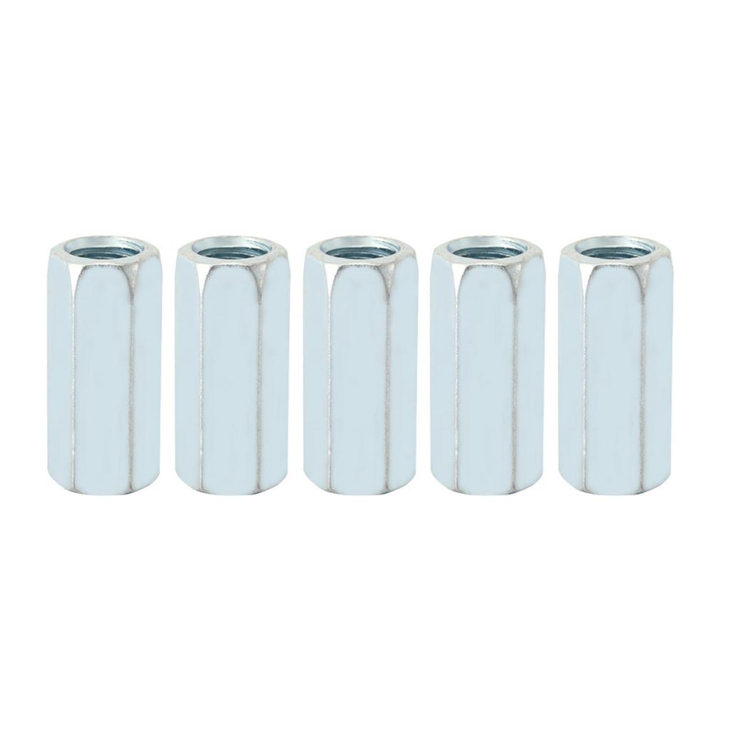 5pcs M12*40 Long Rod Nut Hex Hexagonal Sleeve Nut Standoff Threaded Fasteners (17mm)