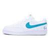 Court Vision 1 Bay Pelle Blu Antiscivolo Resistenti all'Abrasione Basse Scarpe da Skateboard Unisex Blu Bianco DH2987-101(team488-)