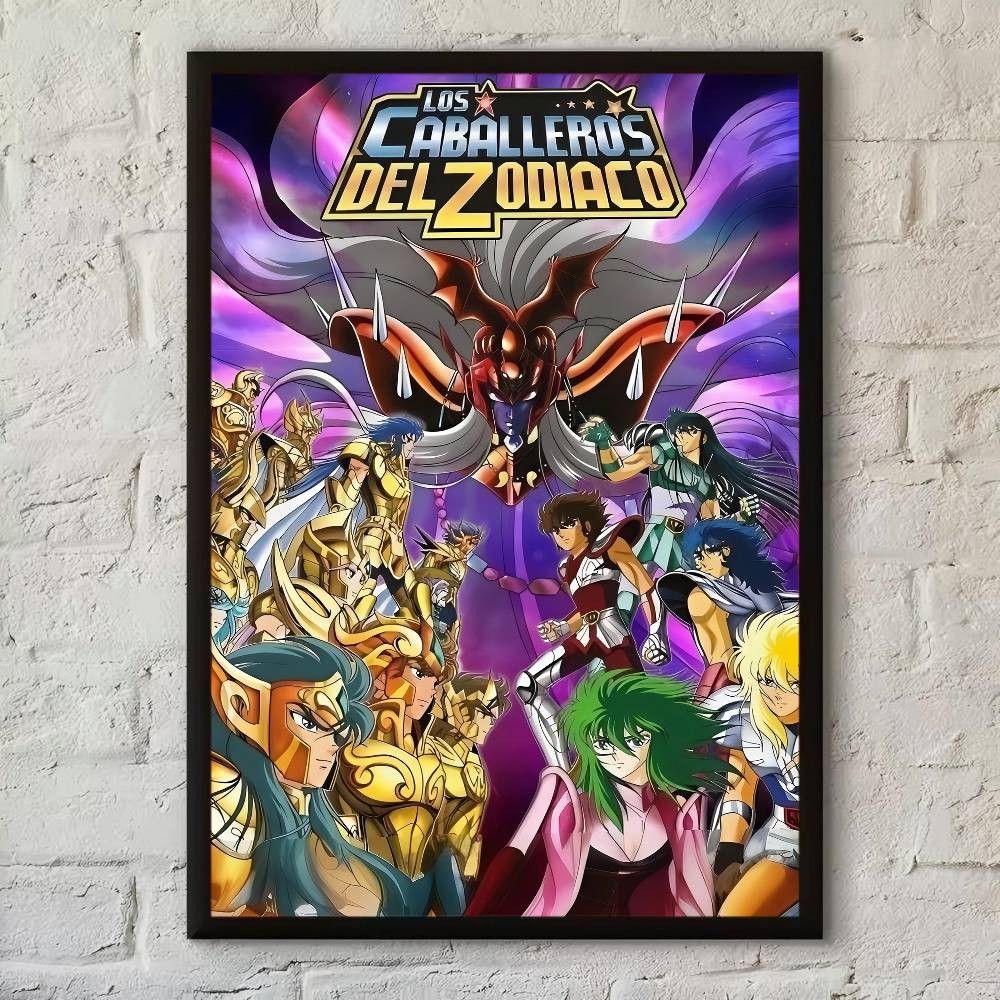 Classic Anime Saint Seiya Anime Posters Sticky Waterproof Paper Sticker Coffee House Bar Kawaii Room Decor