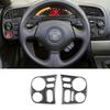2Pcs Carbon Fiber Interior Driver Dashboard Cover Trim For 2004-2009 Honda S2000