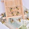 10Pcs/Set Enamel  Honeybee Charms Pendant Jewelry Diy Making Craft Gift