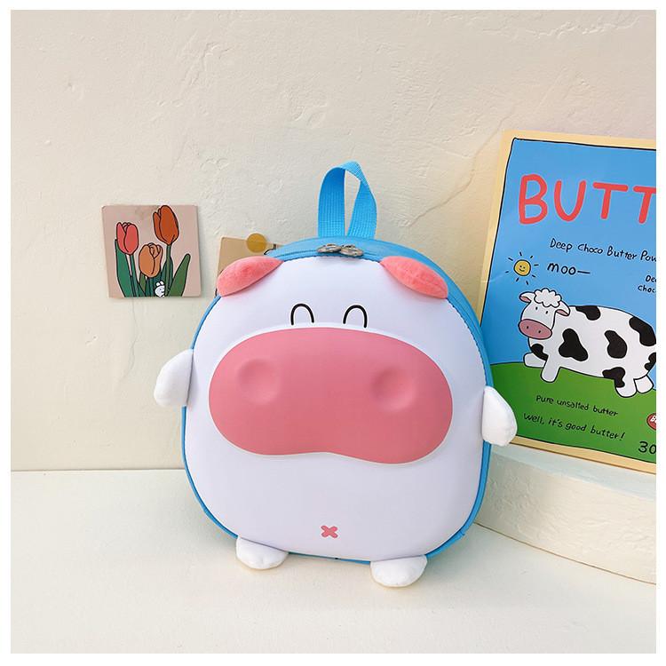 Cute Pig Design Kids Backpack For Preschool Boys And Girls Nylon Material