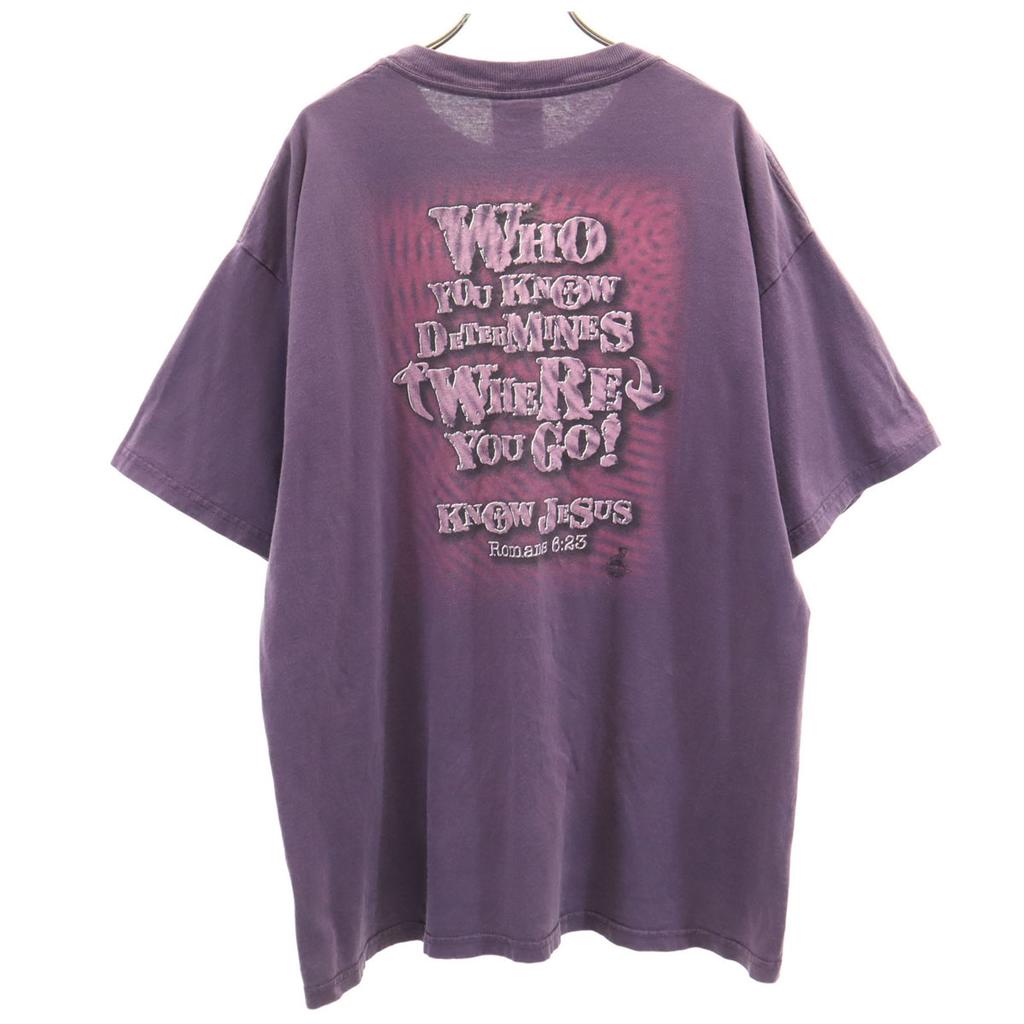 tultex 90er 00er Altes Kurzarm-T-Shirt XL lila Herren Gebraucht