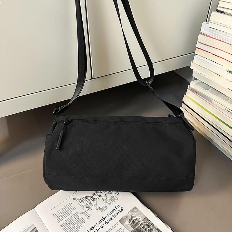 Nylon Solid Color Crossbody Bag Travel Sports Fitness Shoulder Bag