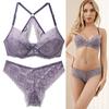 European and American Style Bra Set Plus Size Bra Thin Sexy Backless Lace Push-up Underwear