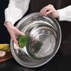 Large Capacity Dough Kneading Basin Stainless Steel Mixing Bowl, Kitchen Prep Bowl for Baking Washing Vegetables, Heavy Duty Home Flat Bottom Soup Pot
