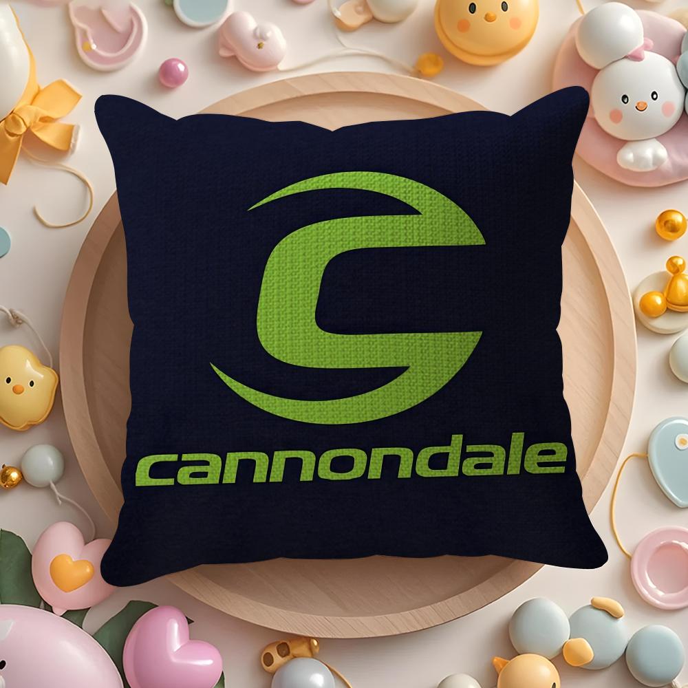 Brand C-C-Cannondaless Cushion Cover Linen Organic Fabric Double-Sided Printing Breathable Pillow Case Sofa Home Decor Gift
