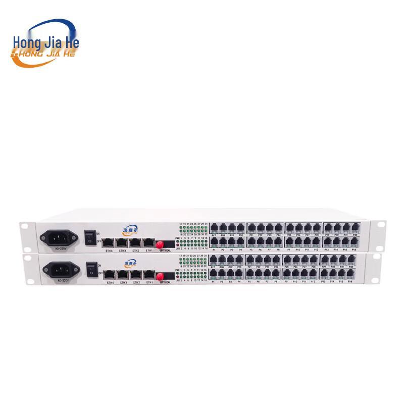 HongJiaHe JH-P32FE4 32-Channel Telephone & 4-Port Ethernet Fiber Optic Modem