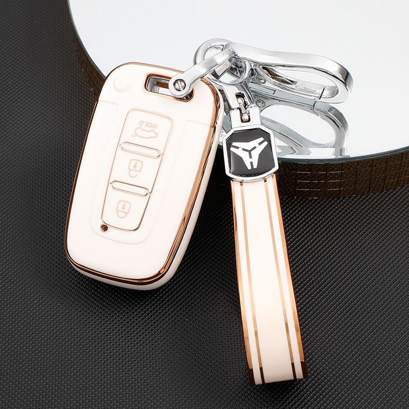 Hyundai Elantra 12th Gen, ix35, Sonata 8 Key Cover - Drop-Proof Protection with Full Shell and Buckle.