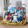 GINTAMA Cartoon Printed blankets Picnic blanket Warm Flannel blankets Home bed linings blankets for beds Birthday Gift