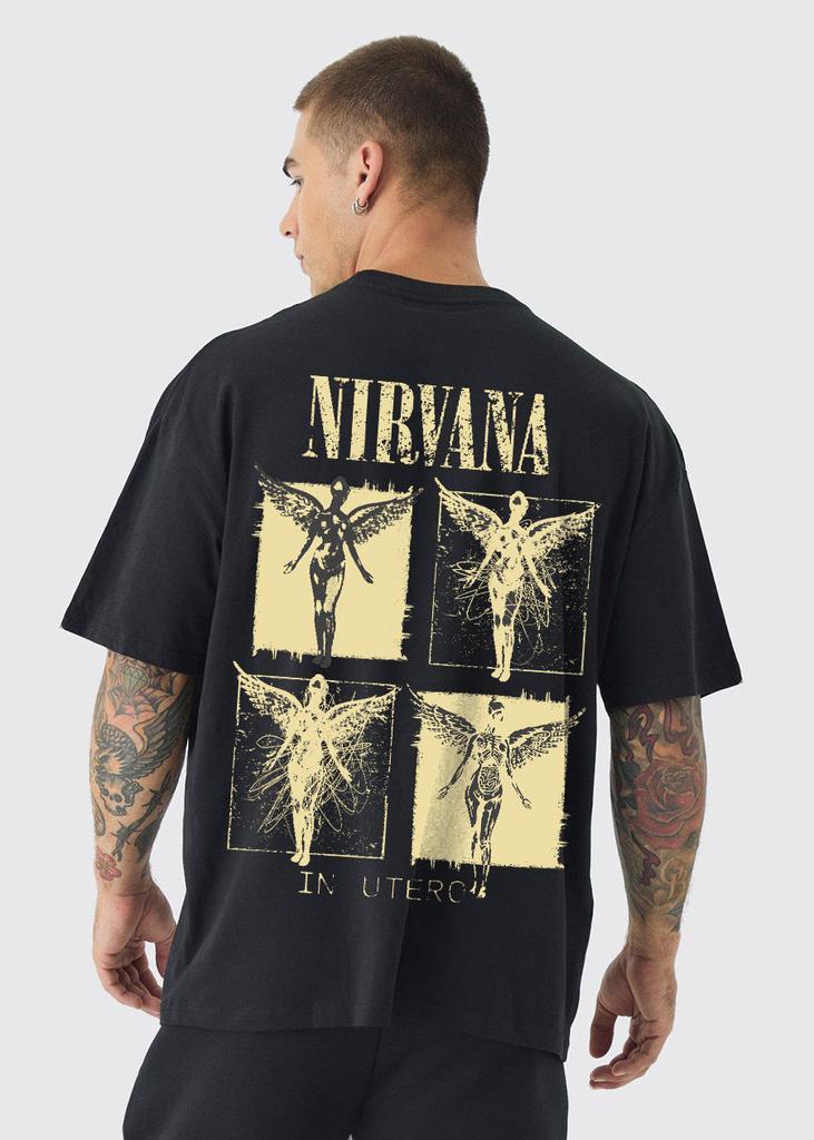 Nirvana Y2k Manches Courtes Classique Surdimensionné Unisexe Streetwear Tendance Coton Impression Graphique Col Rond T-shirt Couples Haute Qualité