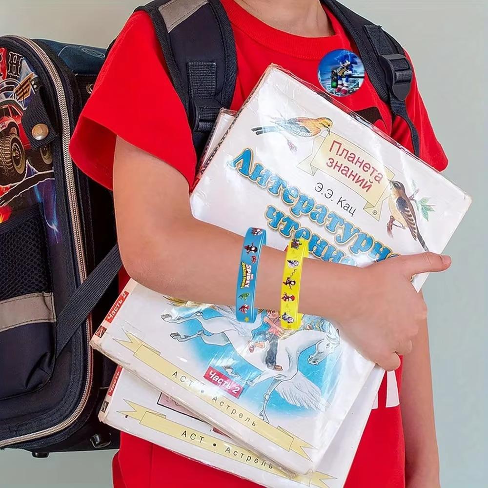 MINISO Spidey and His Amazing Friends Wristband Party Favor Anime Figure Kid Birthday Party Decor Cartoon Bracelet Kid Gift Wedding