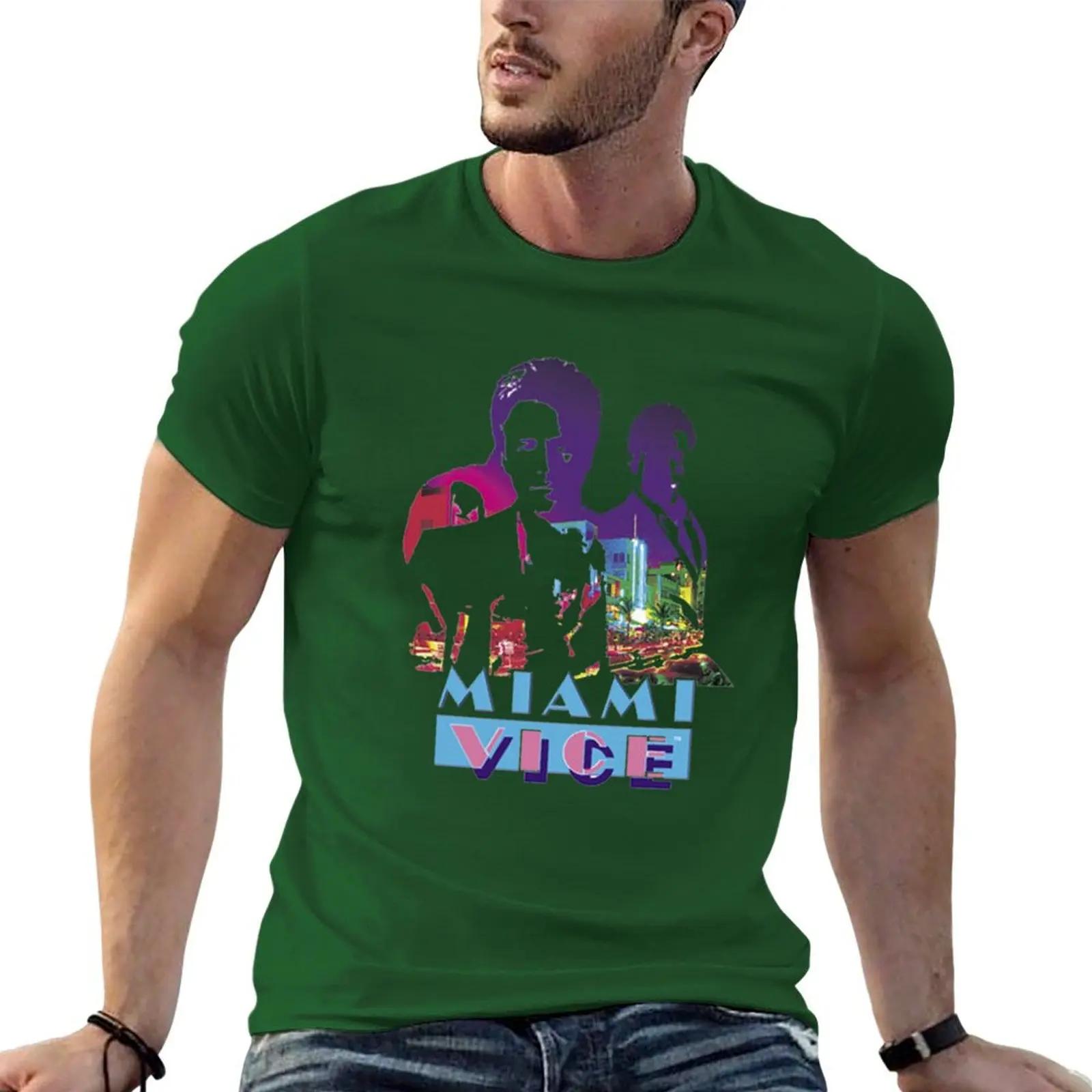 Miami Vice Crockett And Tubbs Футболка футболки графика винтаж индивидуальная футболка мужчина футболка Мужская хлопковая футболка 4XL