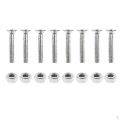 8 Pairs Skateboard Longboard Hardware Bolts Screws Nuts Scooter Cruiser Parts