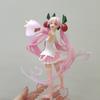 20cm Anime Virtual Singer Hatsune Miku Pink Sakura Fairy Tale Wonderland Kawaii Figure PVC Model Toys Doll Gifts