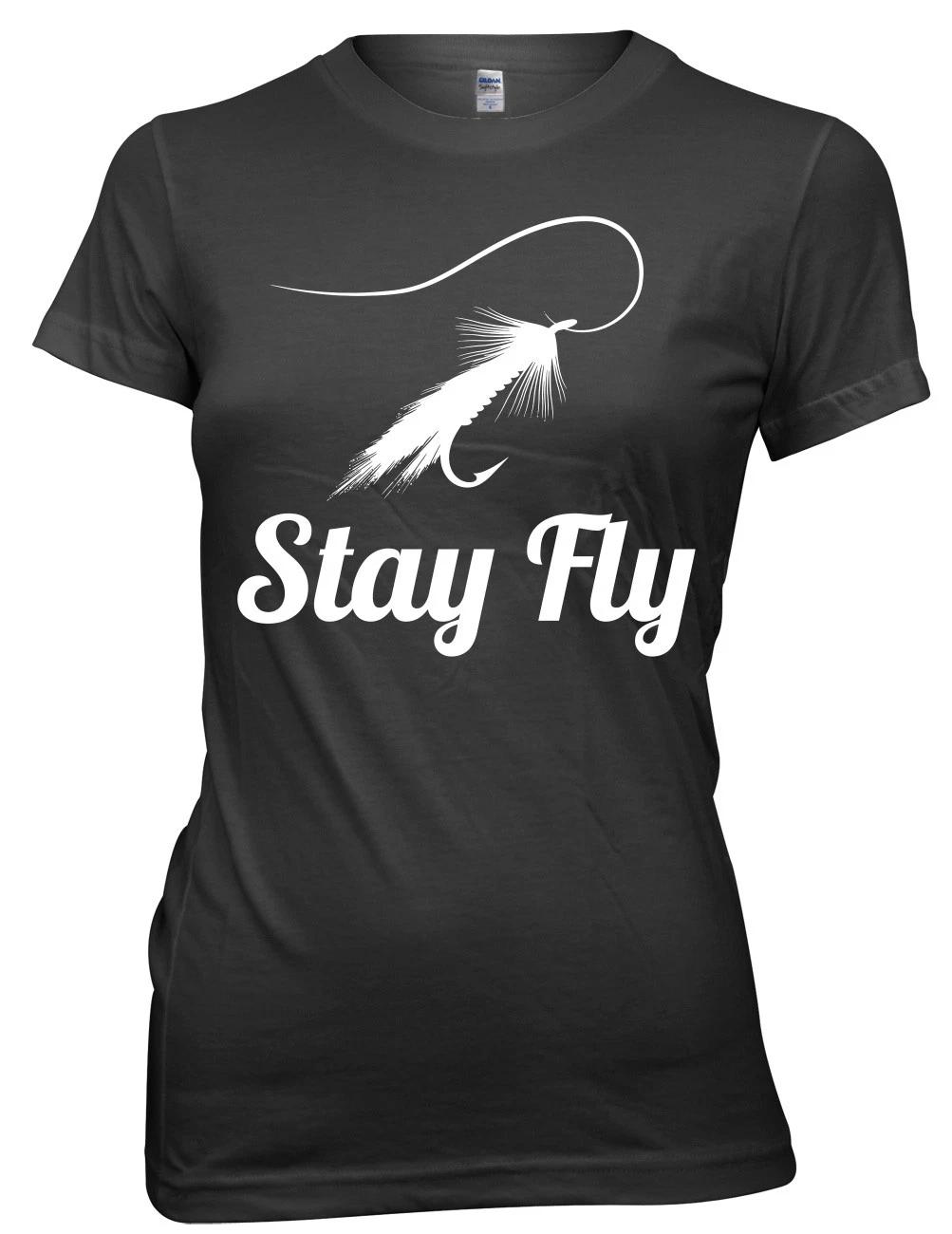 Stay Fly - Fly Fishing Women Ladies Funny T-shirt 2XL