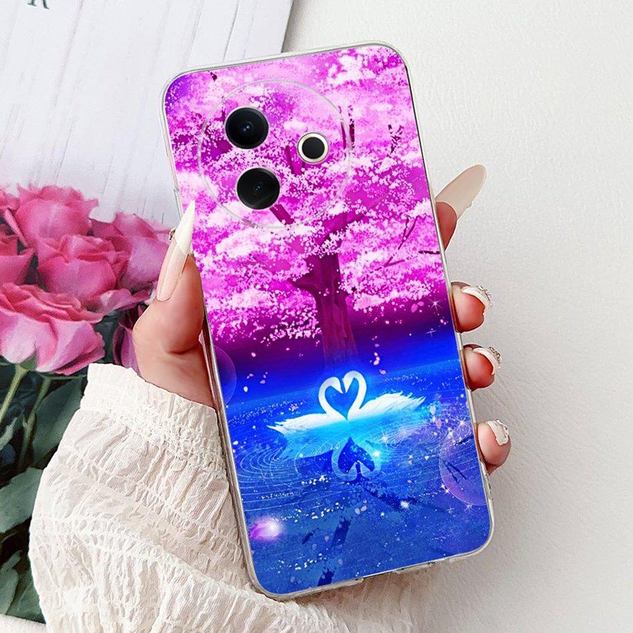 Hülle Für Vivo Y39 Y300i 5G Cover V2436 V2444A Neue Mode Blume Schmetterling Weiches Silikon Klare Hülle Für VivoY39 VivoY300i Funda