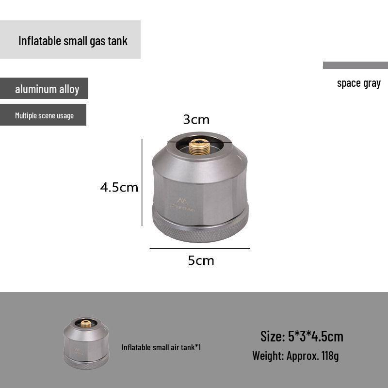 Octagonal Silver Small Gas Camping Lantern Set
