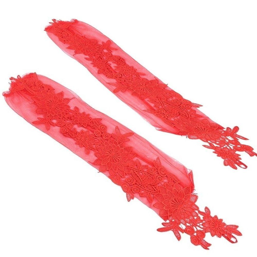Fingerless Bridal Gloves Lace Long Mittens Elegant Women Cosplay Gloves  Stage Performance