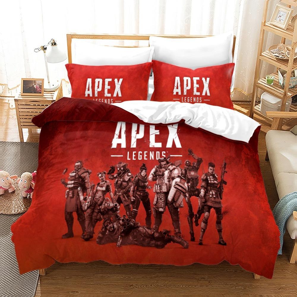 2026 APEX Heroes 3D Cartoon Duvet Cover Soft Skin-Friendly Breathable Bedding Set with Zipper for Kids Boys Girls Bedroom Decor