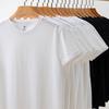 Pure Cotton Round Neck Short Sleeve T-shirt Men's and Women's Summer Thick Black Base Shirt White T Half Sleeve Sweatshirt T-shirt Top