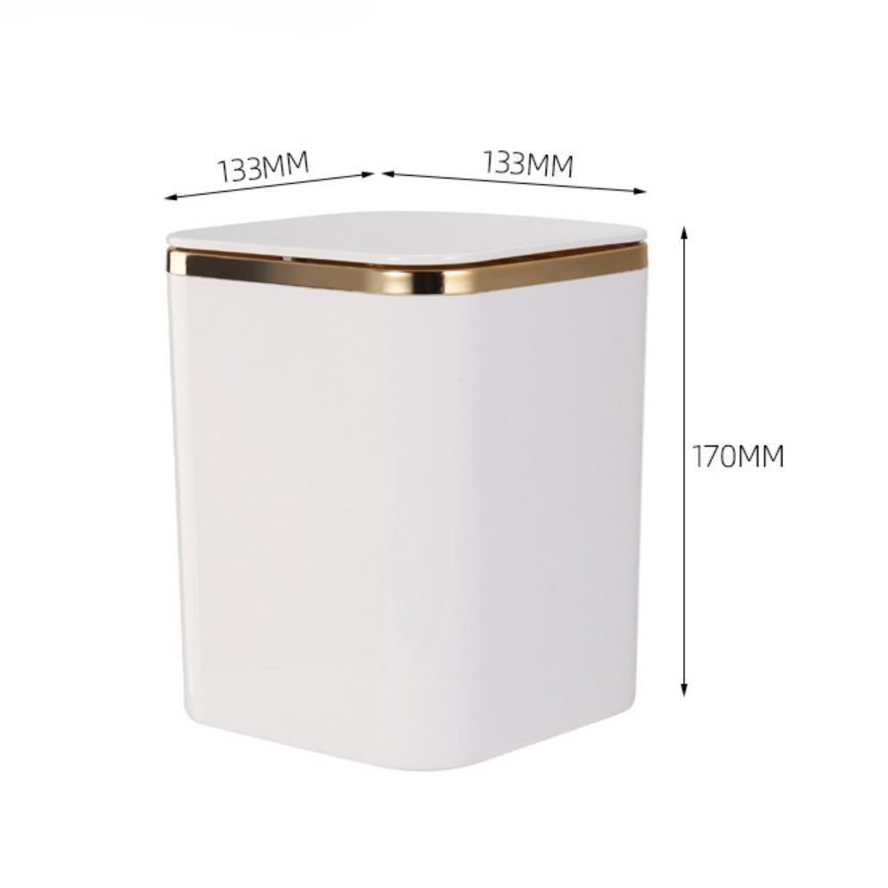 Kleiner Mülleimer Mini-Abfallkorb mit Druckdeckel Schreibtischmülleimer Abfallkorb für Wohnzimmer Büro Schlafzimmer daneben