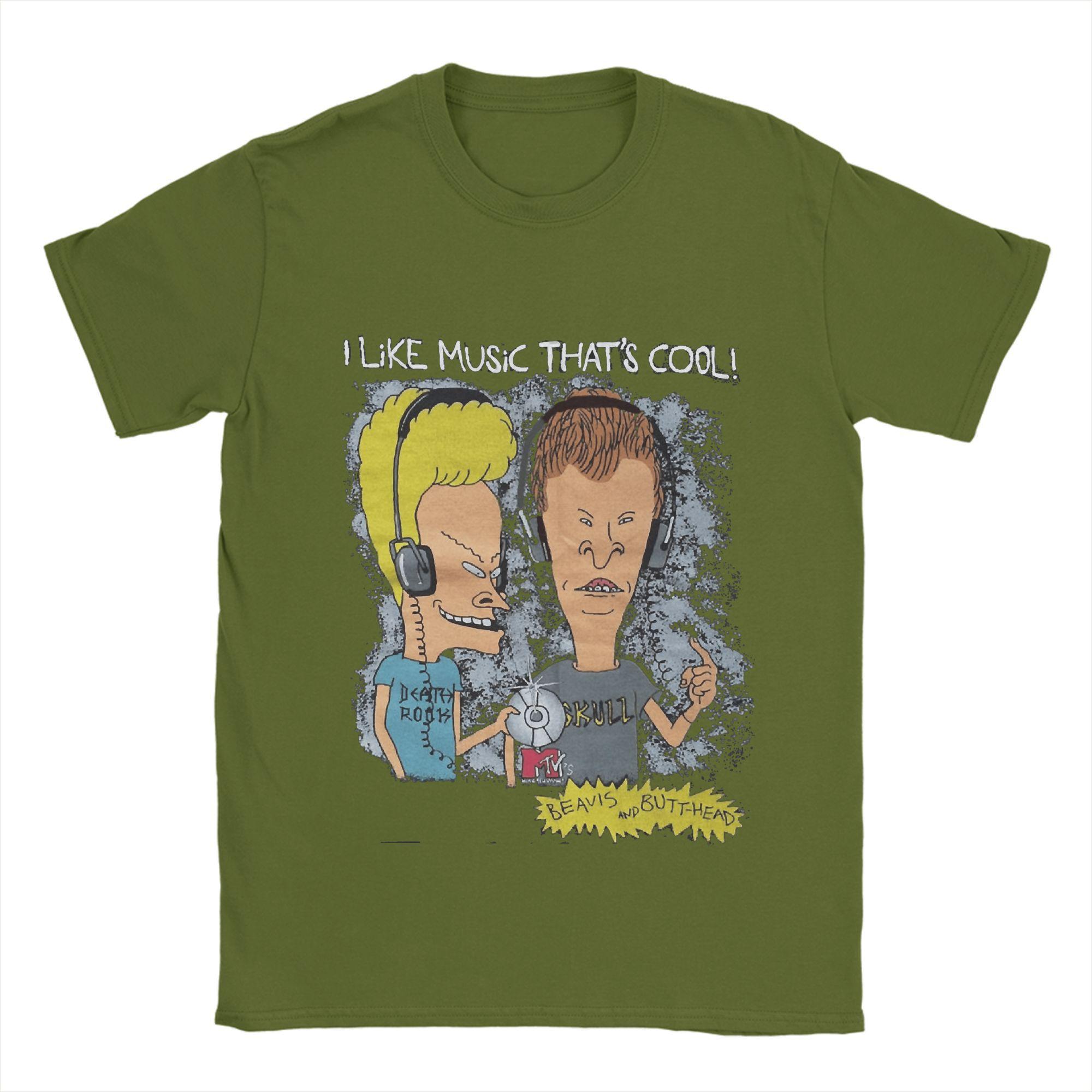 

Beavis and Butt Head Men s T Shirt Crazy Tees Short Sleeve O Neck T-Shirt Pure Cotton Birthday Gift Clothing 4XL
