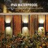 10/8/6/4LED Solar Wall Lamp Outdoor Waterproof Up and Down Luminous Lighting for Garden Fence Decoration Sunlight Light