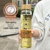 ZISIZ Large Capacity Borosilicate Glass Water Bottle