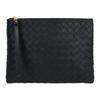 Woven Fringe Lambskin Clutch Women Clutch Black 749922VCPP38425