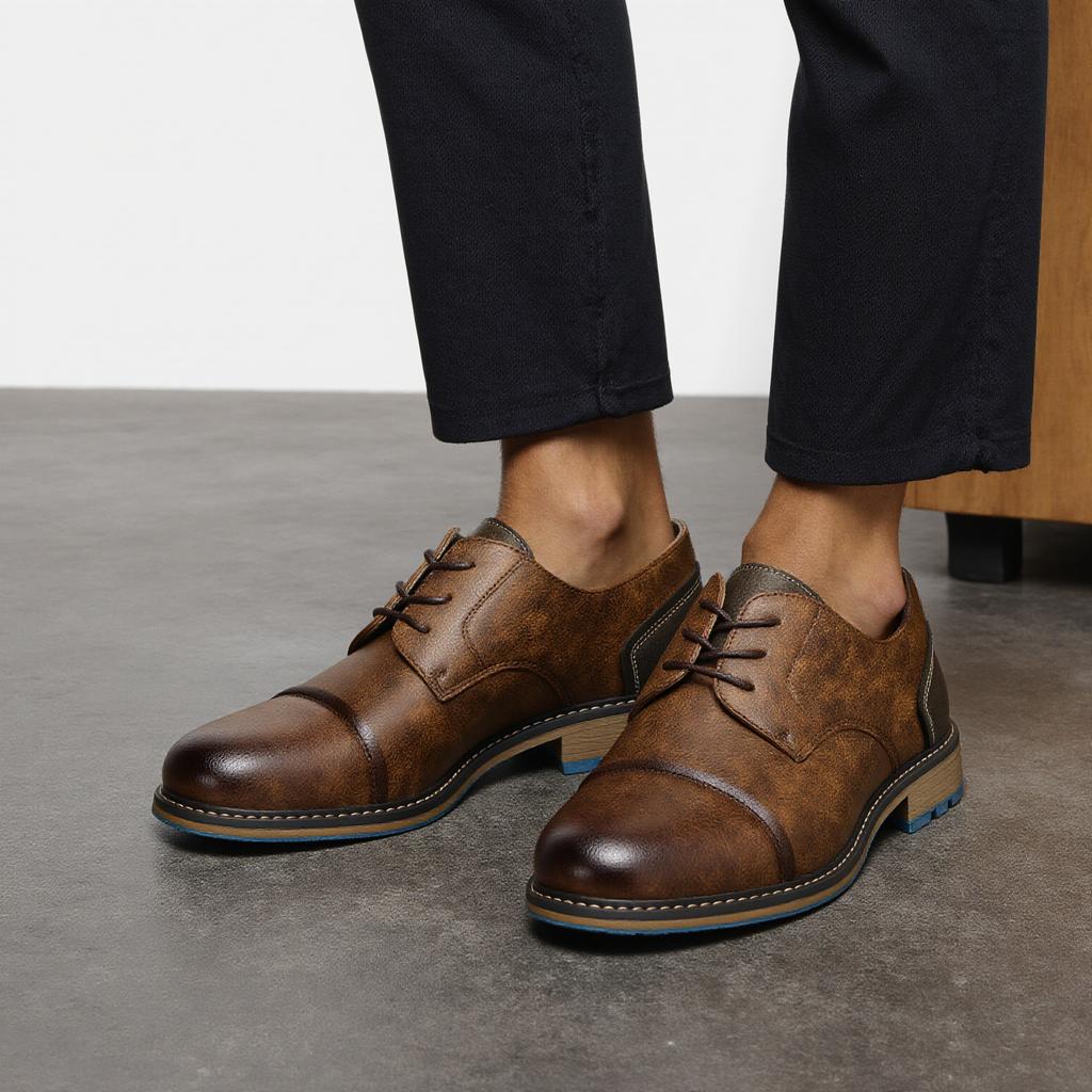 Men Leather Shoes Brand Comfortable 2026 Fashion Men Derby Shoes