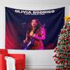 A Pop Artist Performing with a Guitar On Stage In Vibrant Lighting. Patterned Tapestry for Bedroom and Living Room Home Decor