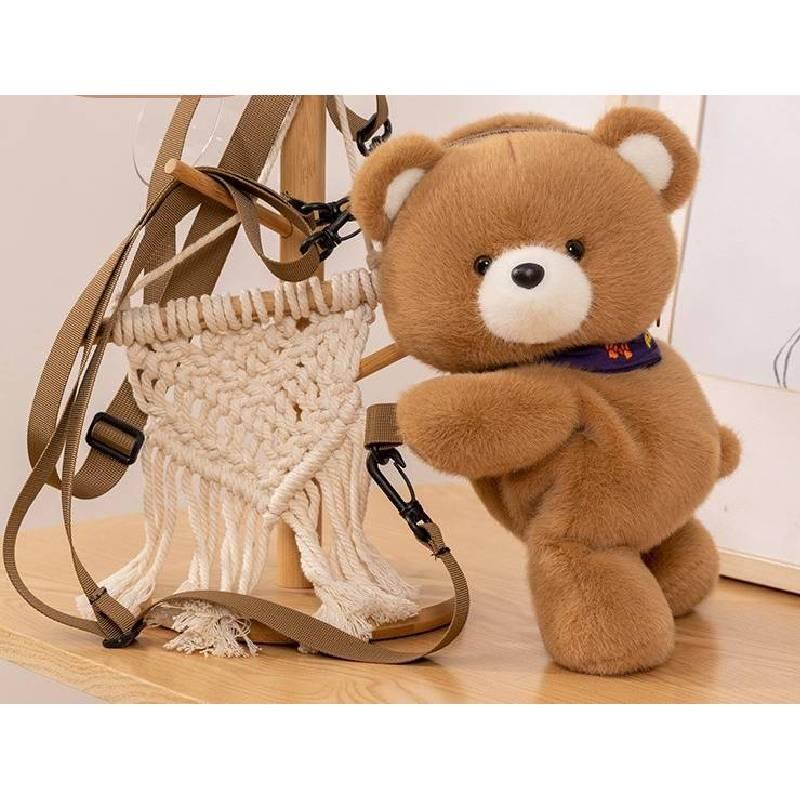 Backpack Plush Lightweight Fun Cartoon Doll Messenger Bag Bear Dog Gift Sheep