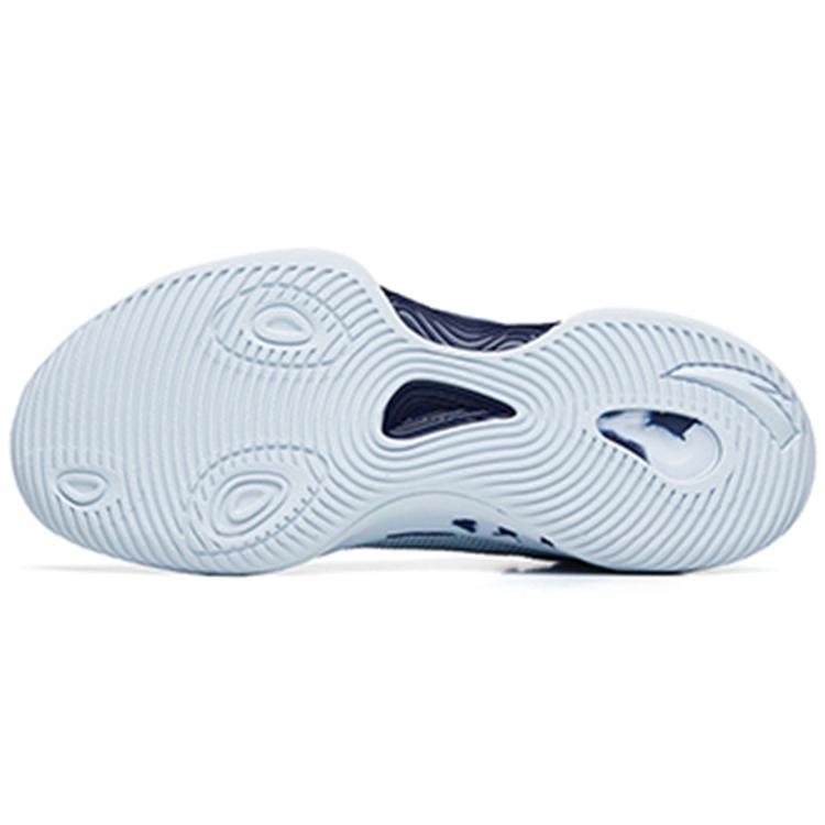 New Anta Mountain 1 Wear Resistant Slip Resistant Low Top Performance Basketball Shoes Men's Gray Blue 112221623S-3