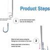1pc Stainless Steel Fish Hook Remover Fish Hook Extractor Detacher Rapid Decoupling Device Fishing Tools Gardening Accessories