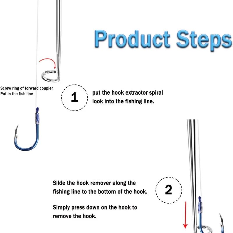 1pc Stainless Steel Fish Hook Remover Fish Hook Extractor Detacher Rapid Decoupling Device Fishing Tools Gardening Accessories
