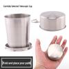 Premium Stainless Steel Telescopic Folding Cup - Portable and Washable Travel Companion.