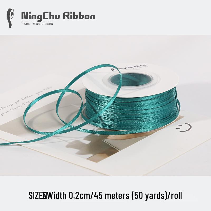 2mm Double-Sided Satin Ribbon Bookmark for Wedding Bows and Gift Wrapping