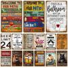 Letrero Metálico Retro Arte Mural de Pared Estético Habitación Artículos Decoración Hogar Póster Placa Metálica Vintage Decoración Garaje Placas de Hojalata Bar